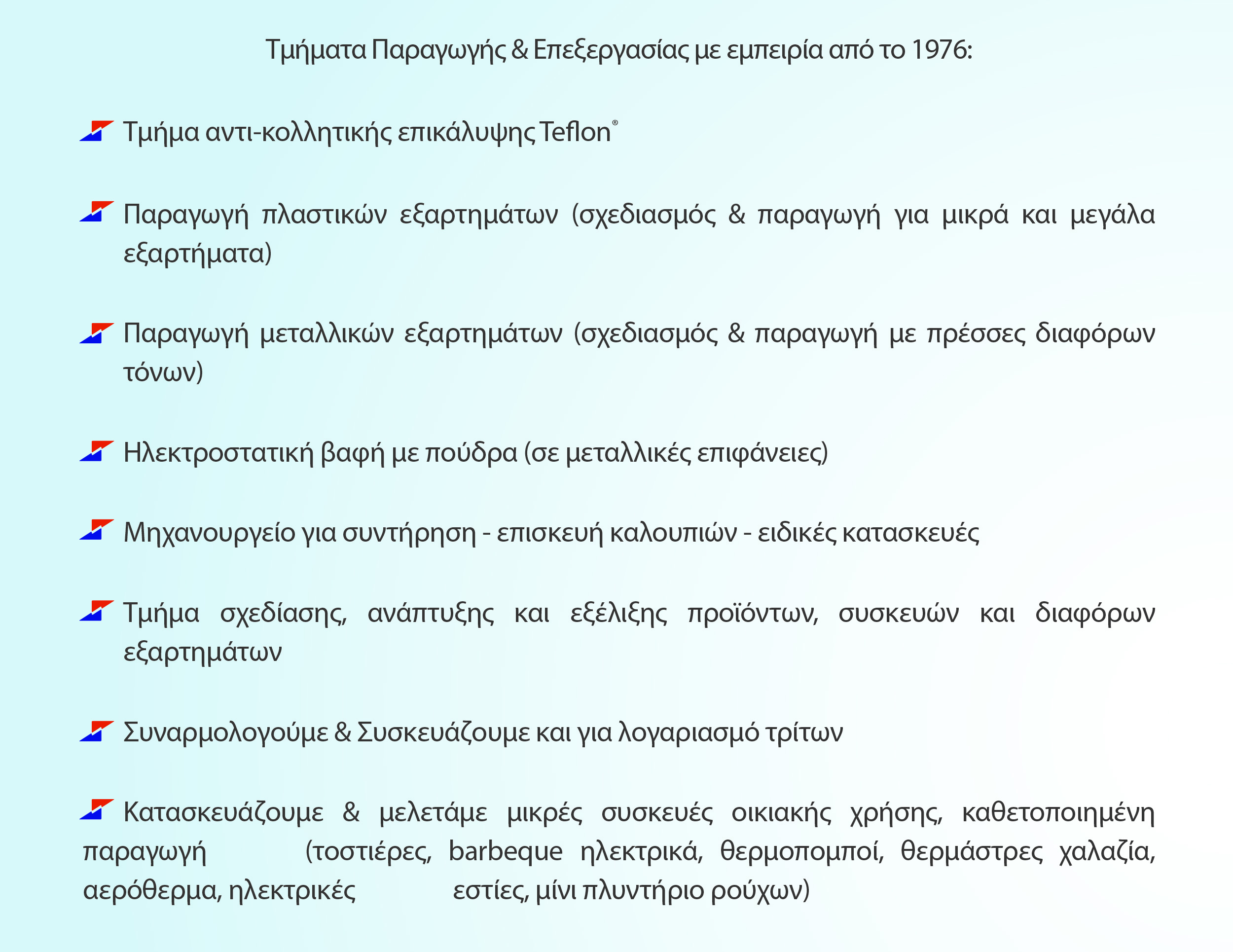 τμηματα παραγωγης και επεξεργασιας σερτον serton